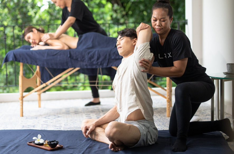 Massage in the discount office